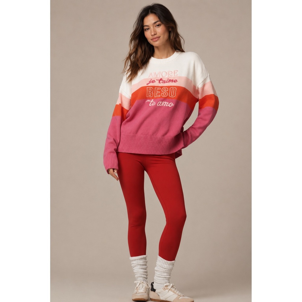 ANTHROPOLOGIE BEACH RIOT New Callie Love Long Sleeve Sweater SMALL BRAN2772RX